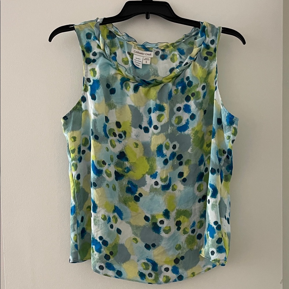 Coldwater Creek Sleeveless Blouse - Blue and Green